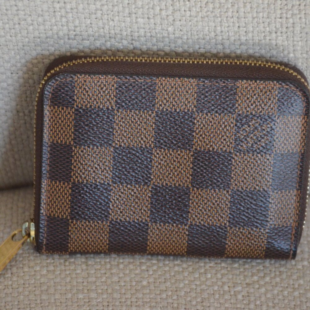 Louis Vuitton Zippy Coin Purse Wallet Damier Ebene